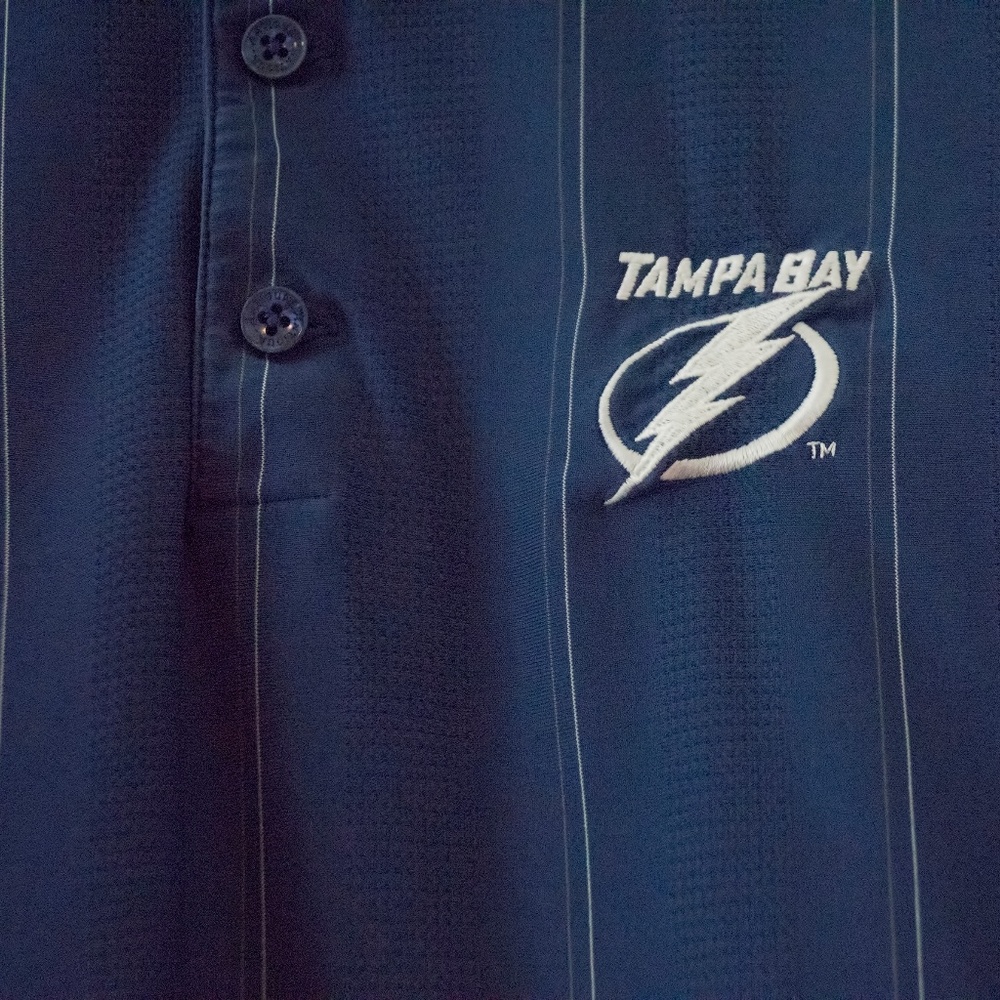 NHL Mens Tampa Bay Lightning Bolts Hockey XL polo